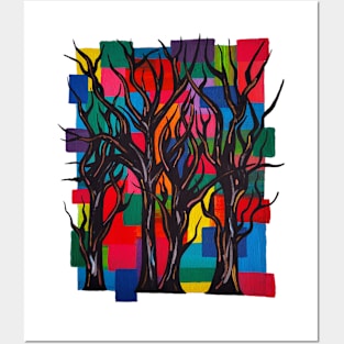 Abstract Forest Posters and Art